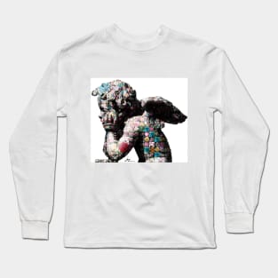 Angel Statue made up  as Flower Mosaic Long Sleeve T-Shirt